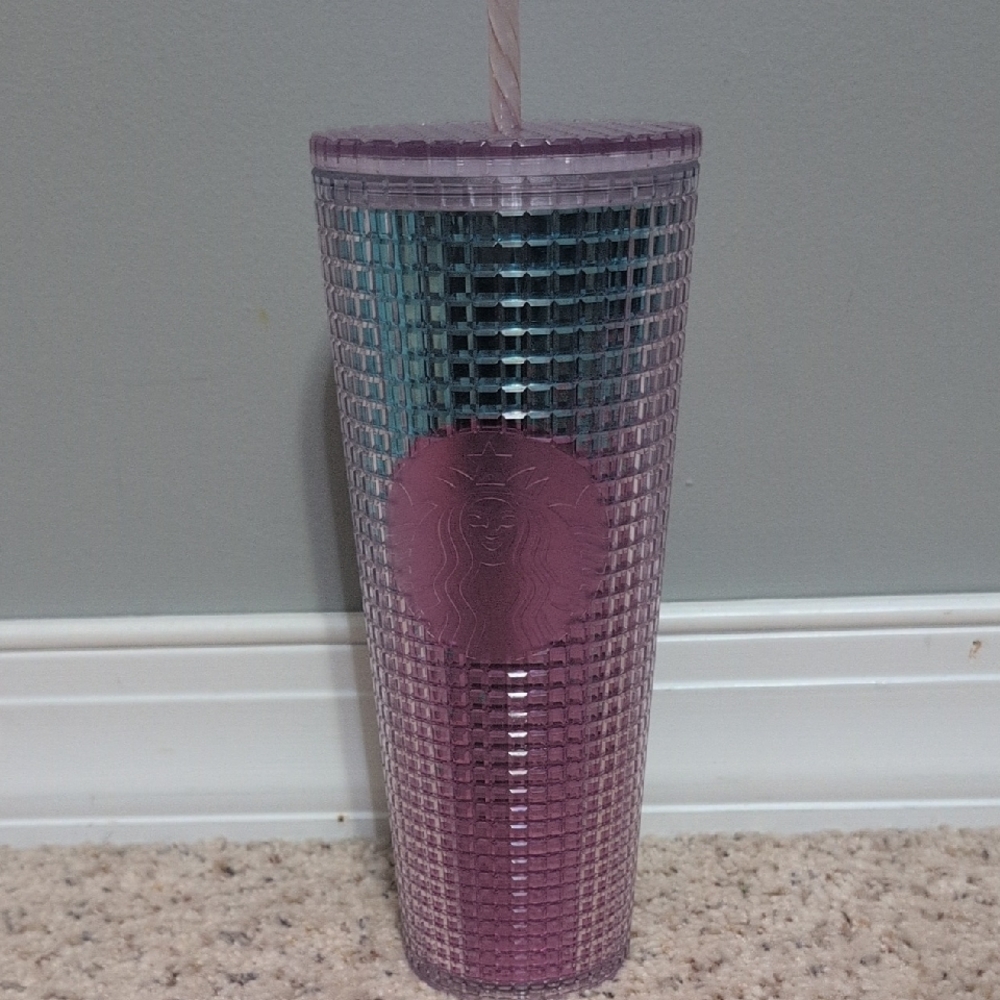 Starbucks 2020 Tumbler purple pink Blue iridescent 24 Oz Mug Cup